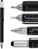 Gifts Multi Tech Tool Pen 6 In 1 Stylus Pen - Screwdriver Pen With Ruler, Levelgauge, Ballpoint Pen Black Ink (silver)