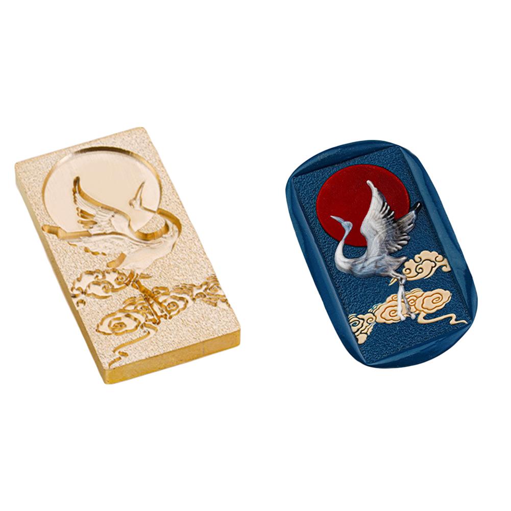 Stamp Copper Head 3D Relief Sealing Wax Copper Head Classic Vintage DIY Manual Account Invitation Envelope for Gift Scrapbooking