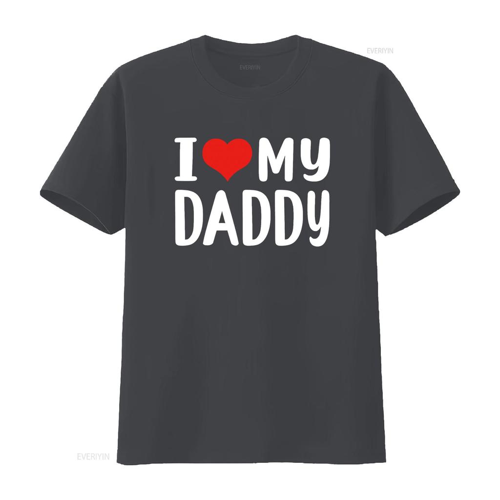 I love my daddy T Shirt vintage Washed streetwear Versatile Top For Everyday Wear Comfortable Unisex Casual fashion Soft