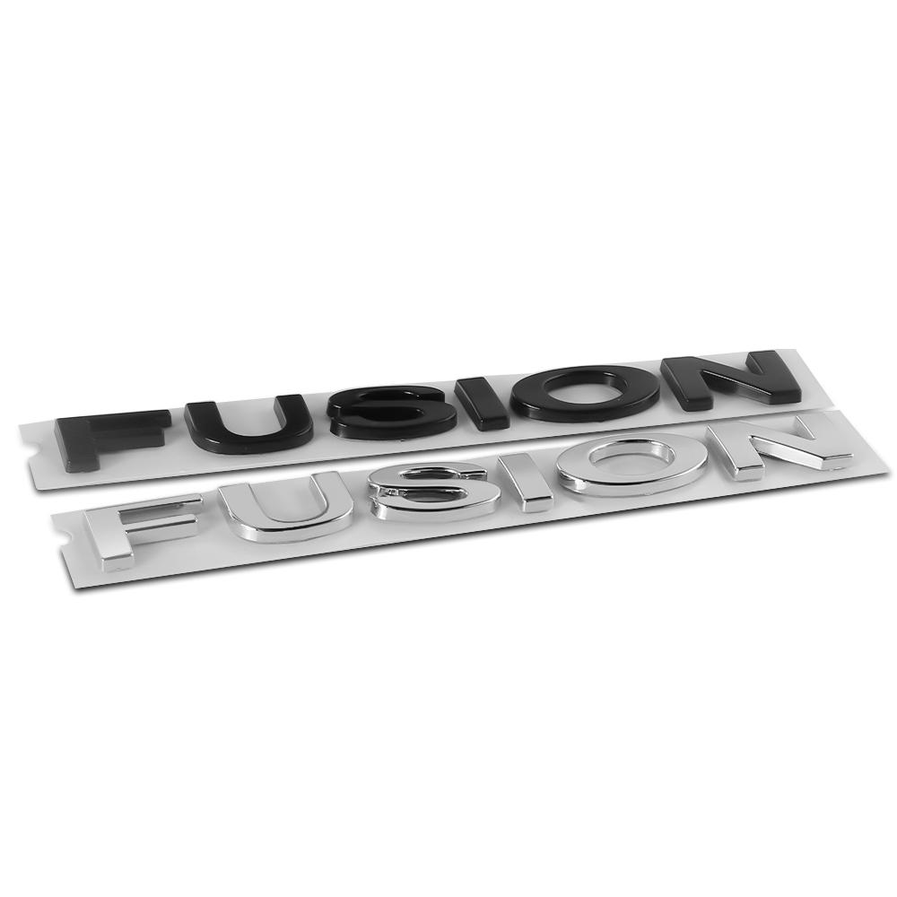 Car ABS Fusion Letter Emblem Sticker Auto Trunk Badge Decal For Ford Focus Mk2 Fiesta Kuga Explorer Mk4 Ranger Mk7 Mustang Party