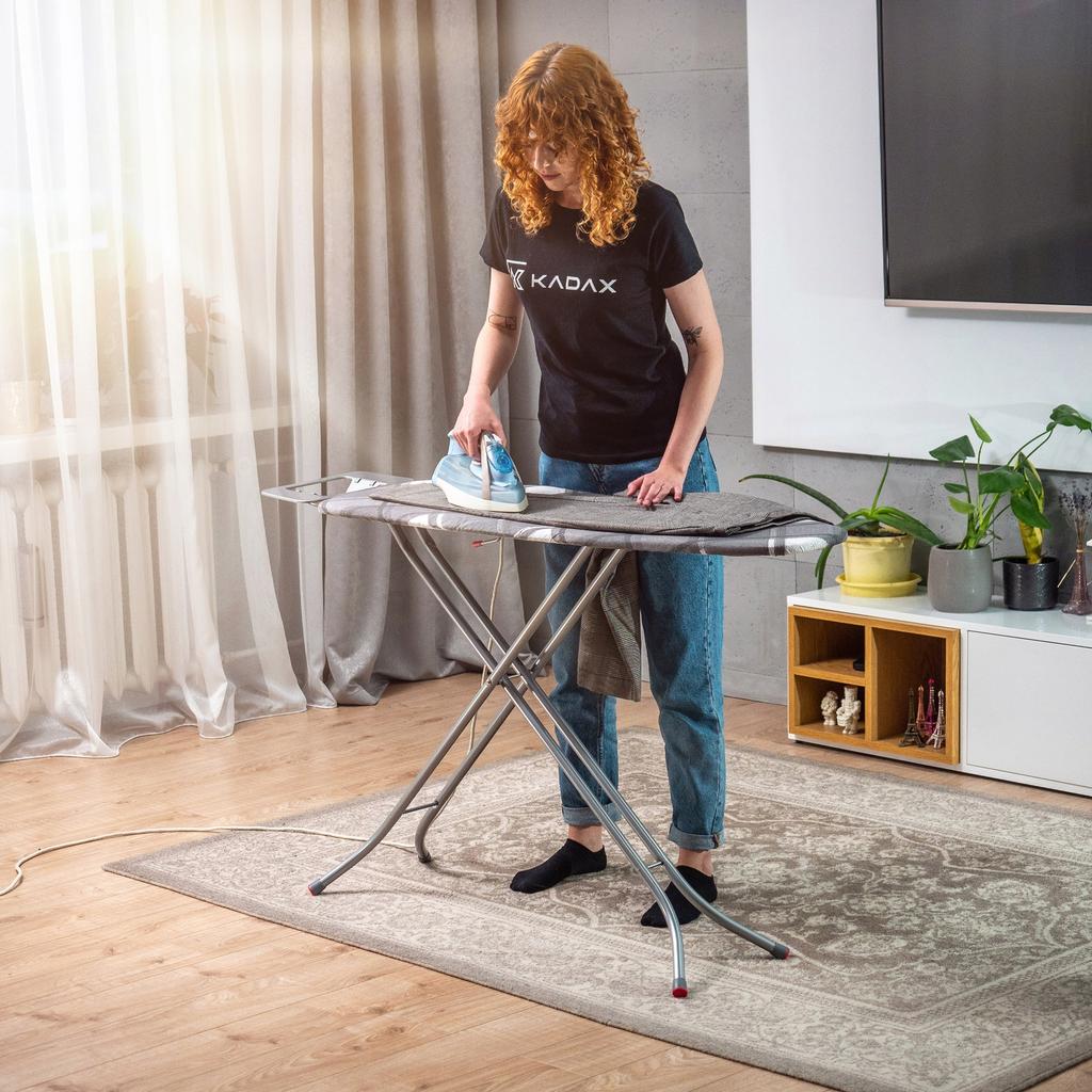 KADAX Ironing Board With Iron Holder Foldable Standard 114x34cm
