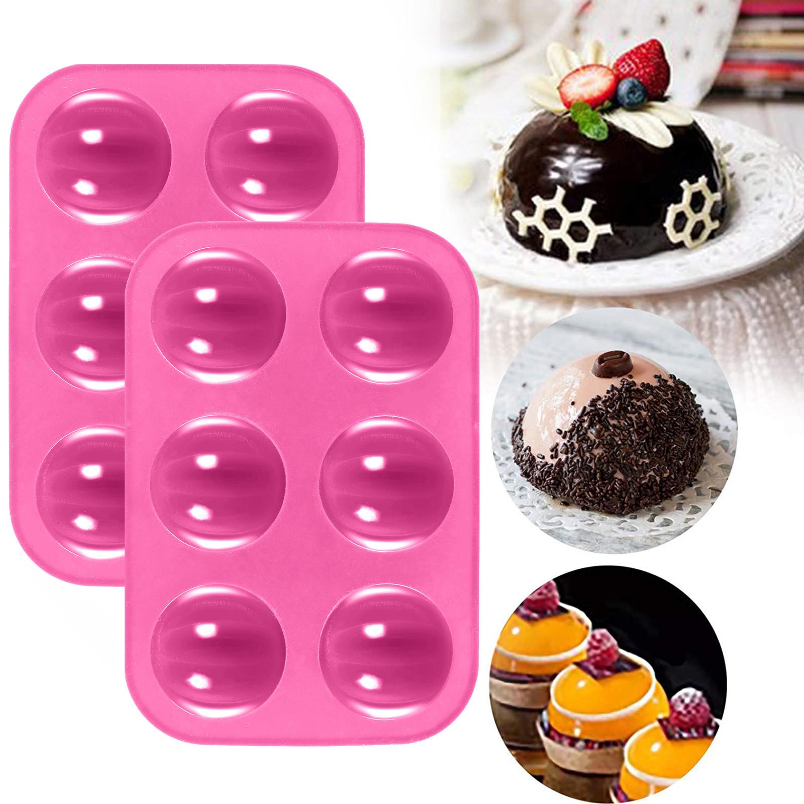 

Силиконовая 3D-форма для выпечки шоколадных бомбочек, тортов, конфет, противней, противней розовый