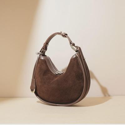 2025 Retro Mattes Rindsleder Halbmond Schultertasche - Stilvolles, Vielseitiges High-End-Accessoire