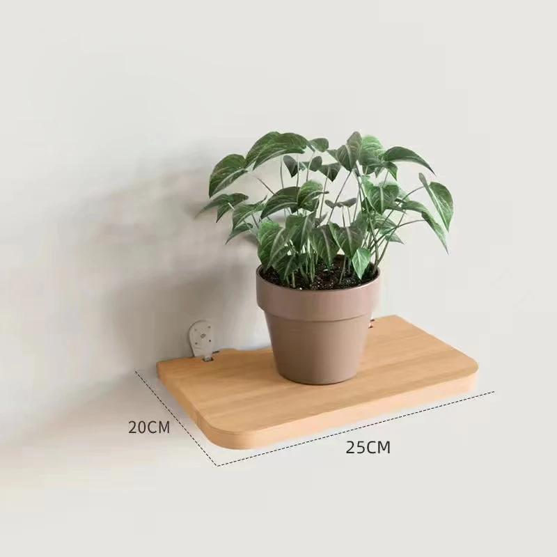 Solid Wood Wall Shelf for Books Kitchen Wall Organizer Stand Partition Wall Dividers Flower Pot Holder Home Decor Storage Rack