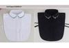 Korean Style Women's Blue Beaded Floral Decorative Collar Sweater