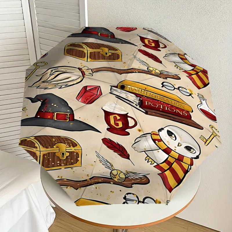 1PC Hogwarts Harry Potter Umbrella-8-Rib Reinforced, Automatic Open, Lightweight & Durable-D2667