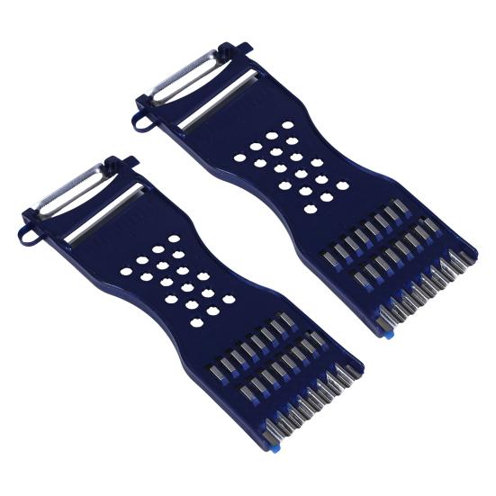 2Pcs Vegetable Peeler Tomato Pasta Cutter Potato Carrot Apples Skin Remover with Comfort Grip Multifunctional Kitchen Tool