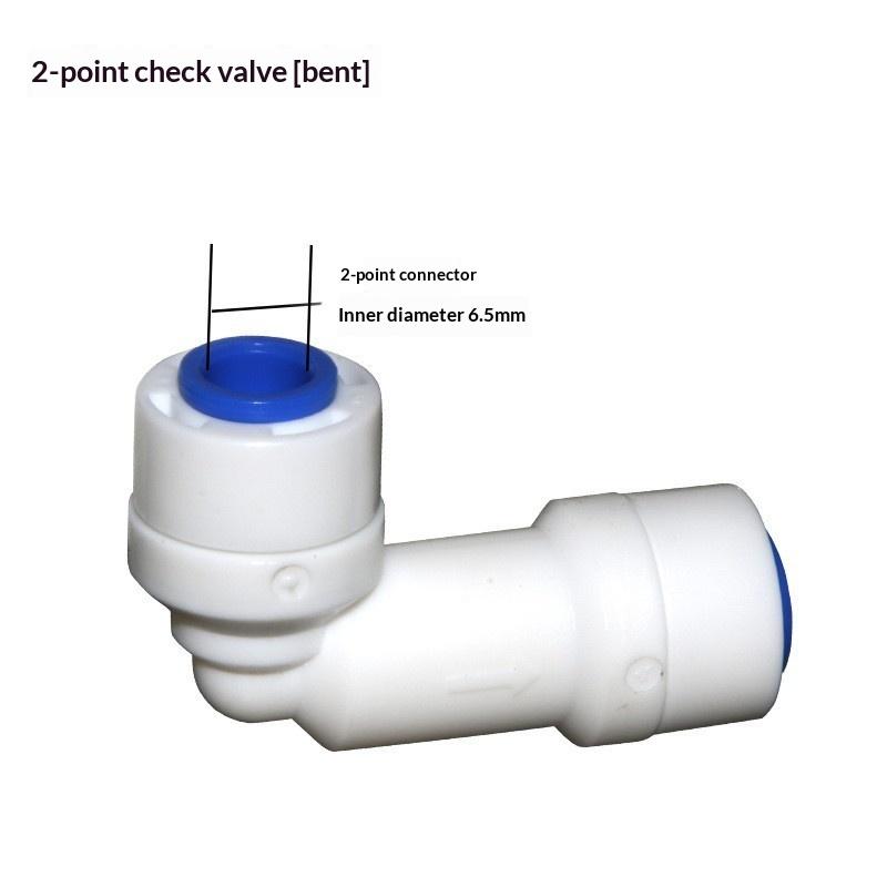 Single-Piece Check Valve Connector 1/4" Check For Valve Push In For Non Return Water Reverse Osmosis System Filters