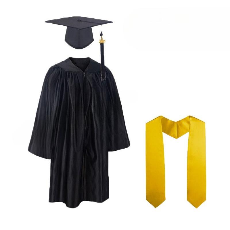 Graduation Dress Set Knitted Robe Hat Shining Graduation Robe Children s Photo Performance 33