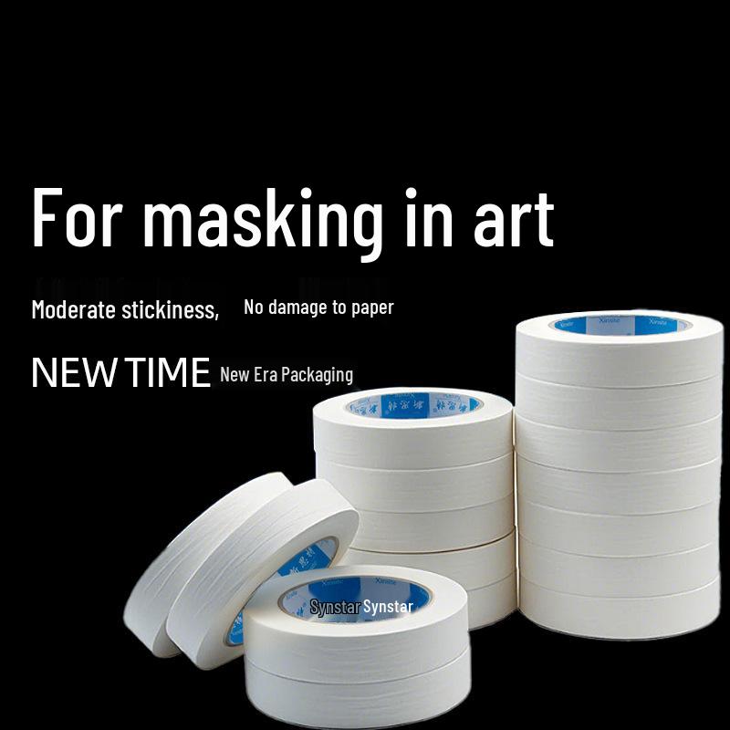 Washi Tape: Low-Tack Adhesive for Art Students - Ideal for Color Separation, Decoration, Painting, and Sketching.