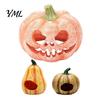 Aquarium Cave for Small Fish Pumpkin Hideout, Halloween Tank Decoration, Resin Jack-O-Lantern Decorative Habitat Hide Betta Shrimp Aquatic