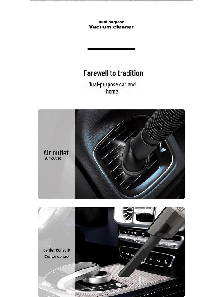 High Power Wireless Charging Handheld Vacuum Cleaner - Perfect for Cars and Desktops!