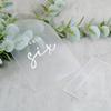 Frosted Arched Wedding Table Numbers 1-10 with Stands, 5x7 Inch Acrylic Arch with White Numbers, 3D Acrylic Table Numbers for Wedding Reception