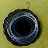 10 Inch Black and White Wind Spinner Outdoor Decor 360 Rotating Hook Hanging Garden Ornament for Spring Summer Creative Gift Idea