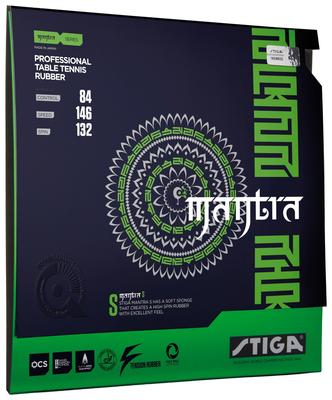 STIGA Table Tennis Tension Type Back Mantra Rubber, Soft, S, Red, Thick, 1708-1505-19