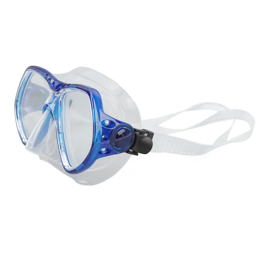 Diving Goggles Swim Glasses Silicone Adjustable Strap Tempered Glass Thickened Frame Clear View Anti Fog for Kids