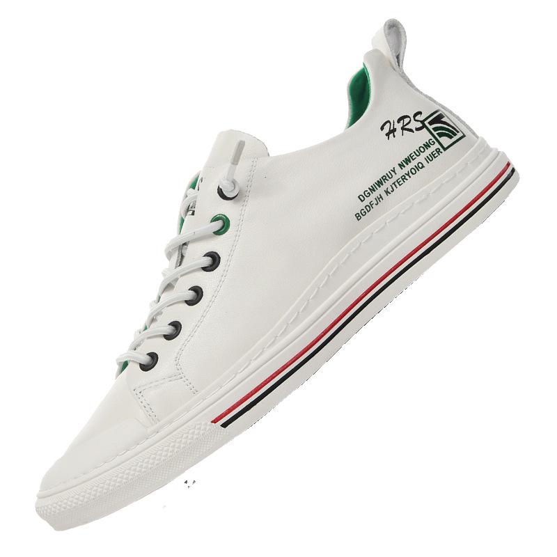 2025 Men's Trendy Breathable Leather Sneakers - Autumn/Winter Casual White Flats