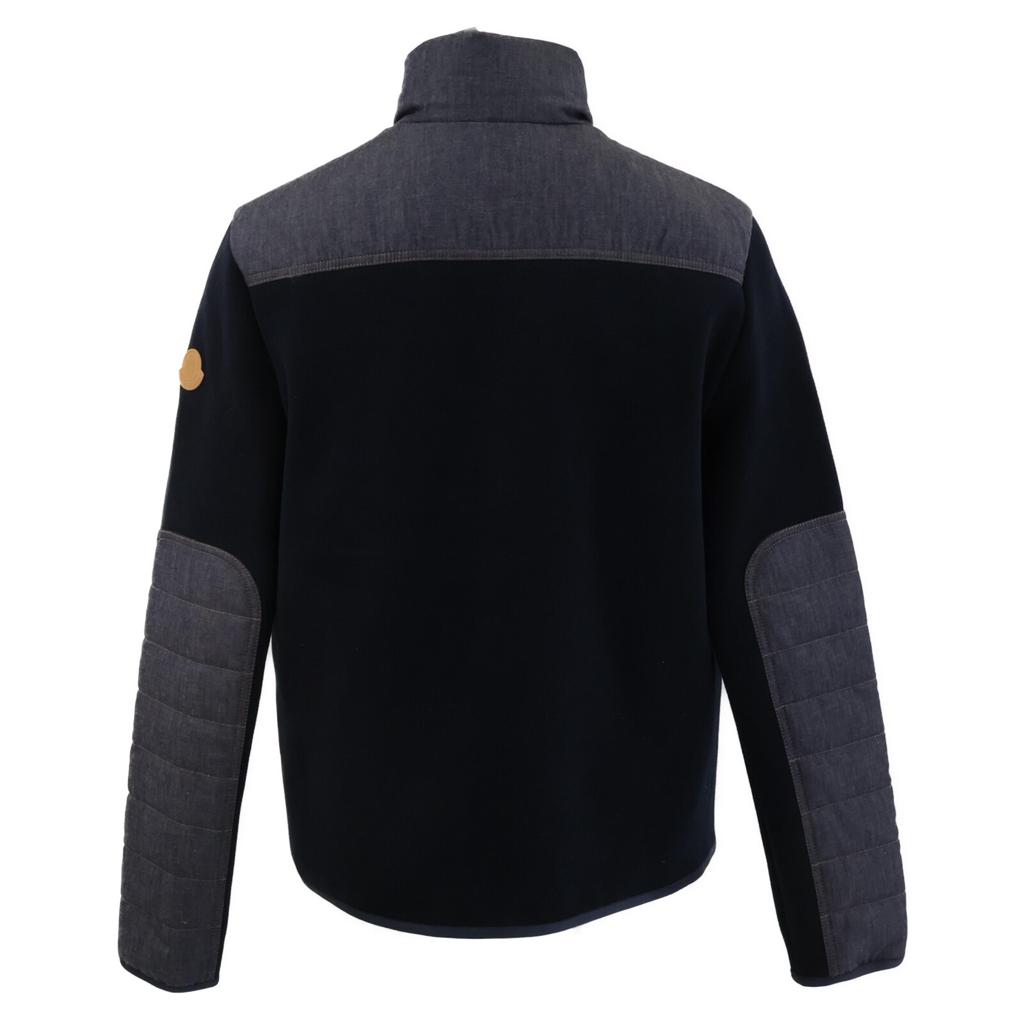 MONCLER [New/24 Year Made] K10919B00003 Padded Snake-Quilted Denim Cardigan Denim x knit down jacket Jacket M IndigoUsed