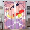 Window Curtain for Room 2 Panel Kawaii Cartoon K-KirbyS Kitchen Curtains Shades Tulle for Bedroom Home Interior Curtains Living