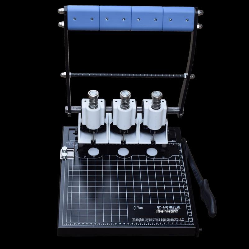 Qiyan QY-A Manual 3-Hole Adjustable Paper Punch CN plug (adapter included)
