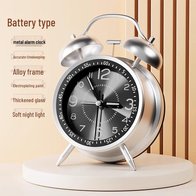 2025 Mechanical Alarm Clock for Students & Seniors - Compact, Rechargeable Wake-Up Call