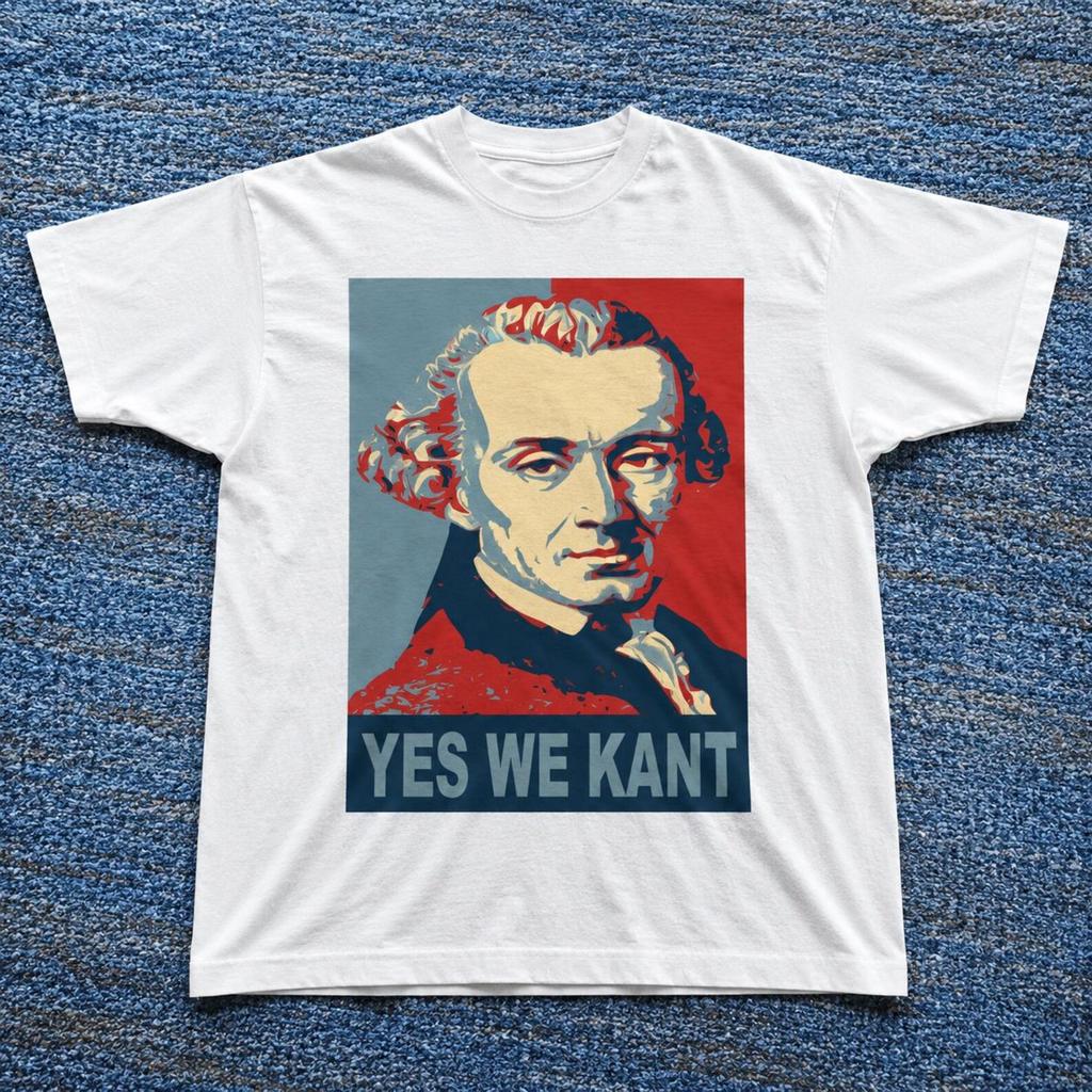 Yes We Kant portrait Tee | Immanuel Kant parody, philosophical humor