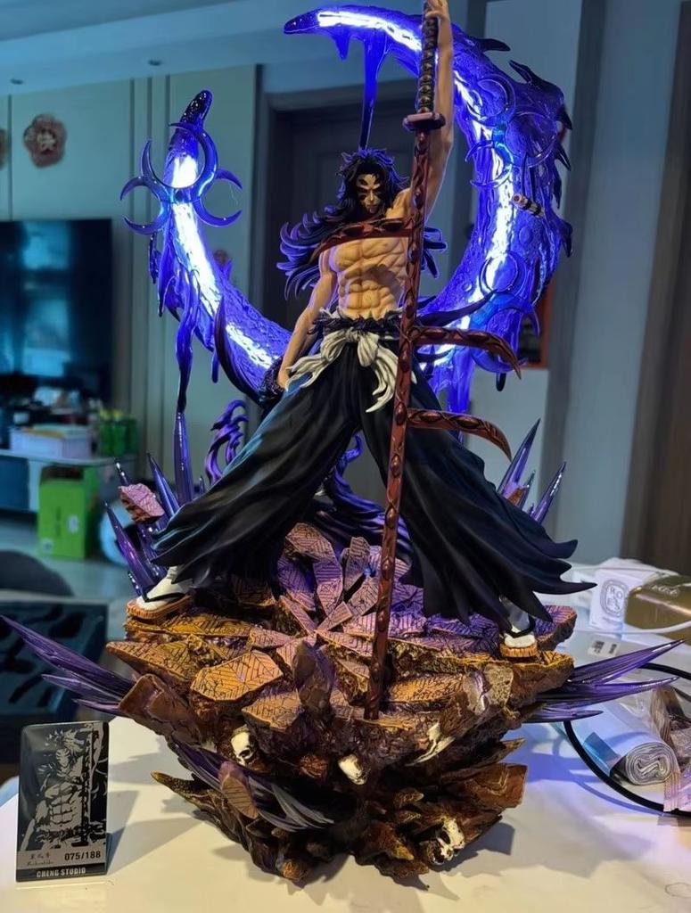 47Cm Statue Demon Killer Yoriichi Twelve Wood Month Pvc Cartoon Character Model Collection Ornaments Gifts
