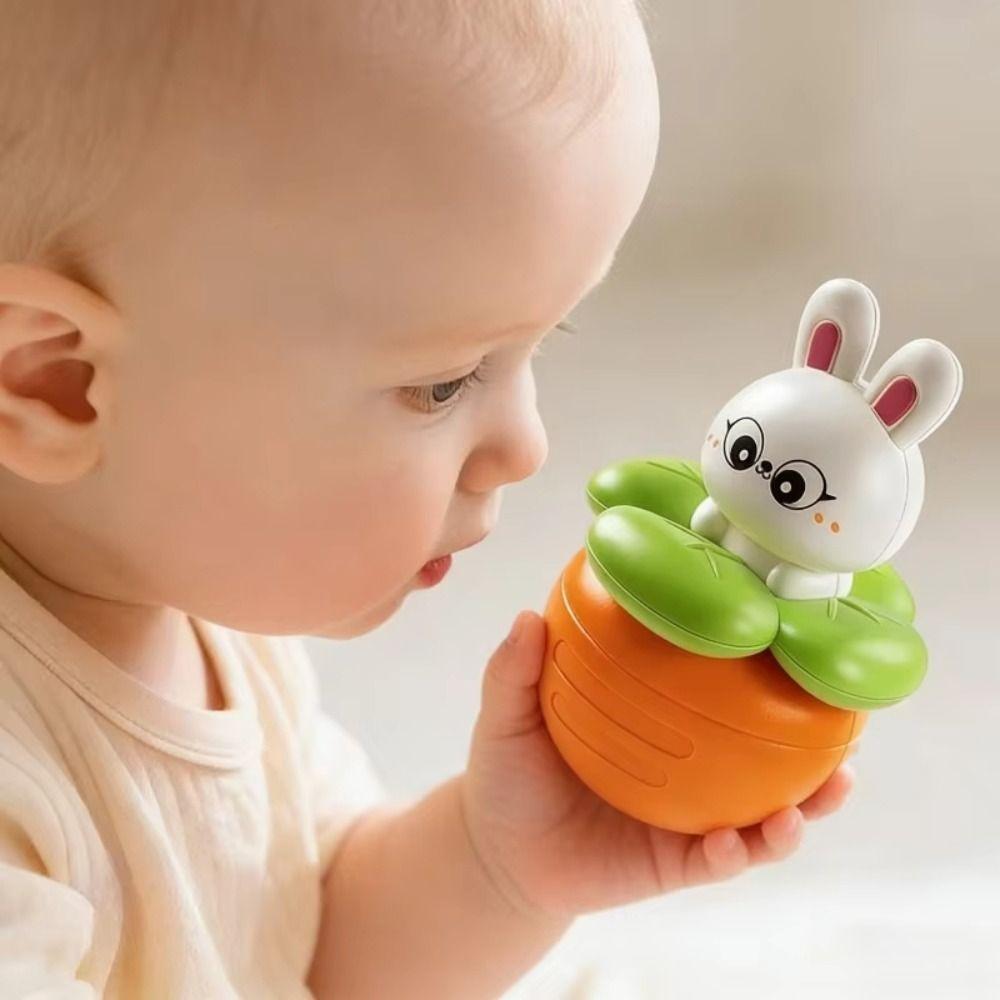 Toy Doll Rabbit Carrot Tumbler Doll Crafts Rabbit Tumbler Toy Lovely Baby Swing Toy Birthday