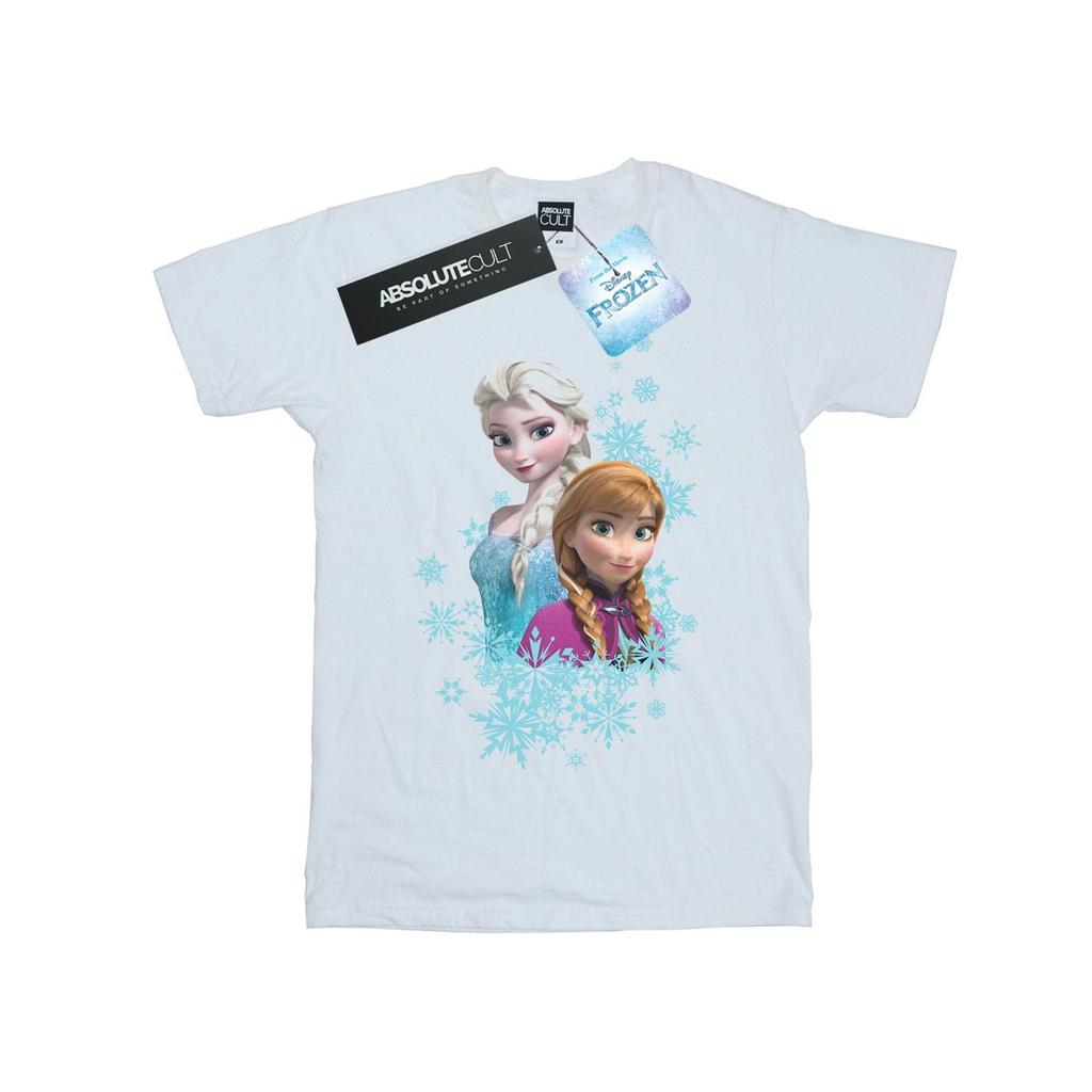 Disney Womens/Ladies Frozen Elsa And Anna Sisters Cotton Boyfriend T-Shirt