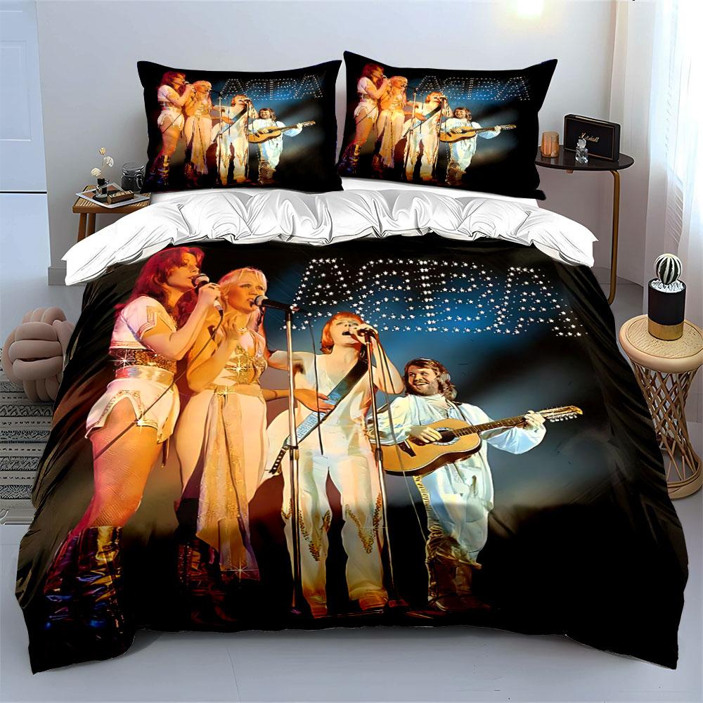 Retro Band Performance Design Bedding Duvet Cover Set Duvet Cover Pillowcases (1*Duvet Cover 2*Pillowcases, without duvet insert)
