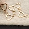 10Pcs Heart-Shaped Spring Gate Rings - Openable Keychain Clips, Fits Bags/Belts/Dog Chains, Snap Closure, Great for DIY