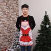 Adult Christmas Costume: Red Non-woven Santa Apron for Bar Waiters and Festival Celebrations