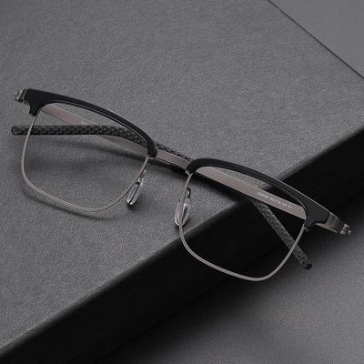 Geek Chic Randlose HalbRandlose Hornrandbrille Titanrahmen 698006
