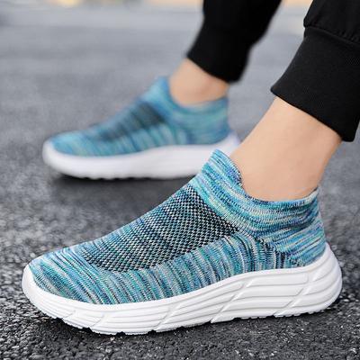 Fashion Knit Minimalist Man Casual Sneaker Slip-on Sale Shoe In Promotion Without Leather Miked Colour Size 9 Light Sports Shoes for Men