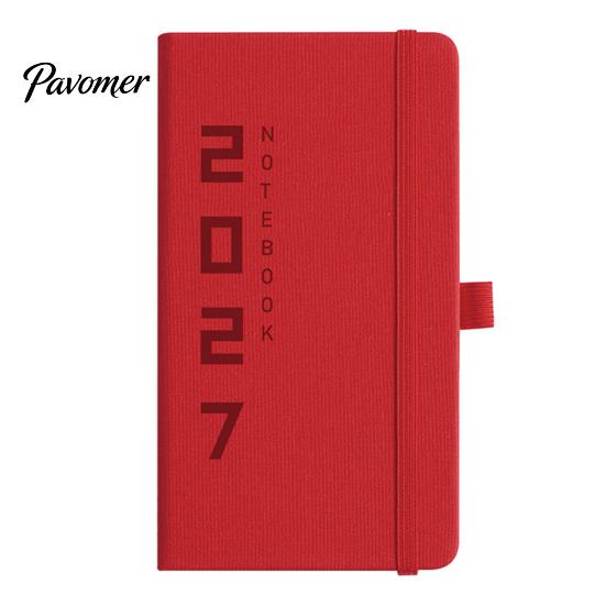 Elastic Strap Notebook 2027 Daily Weekly Planner with And Pen Holder, PU Holder Leather Cover Agenda Notebook, Pocket Size Schedule Organizer