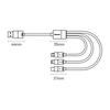 StarSpeed 3in1 USB Phone Cable - Micro USB / iPhone Lightning / USB-C 1.2m - Black