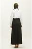 Women's Style Big Size Skirt Feride Buttoned Skirt