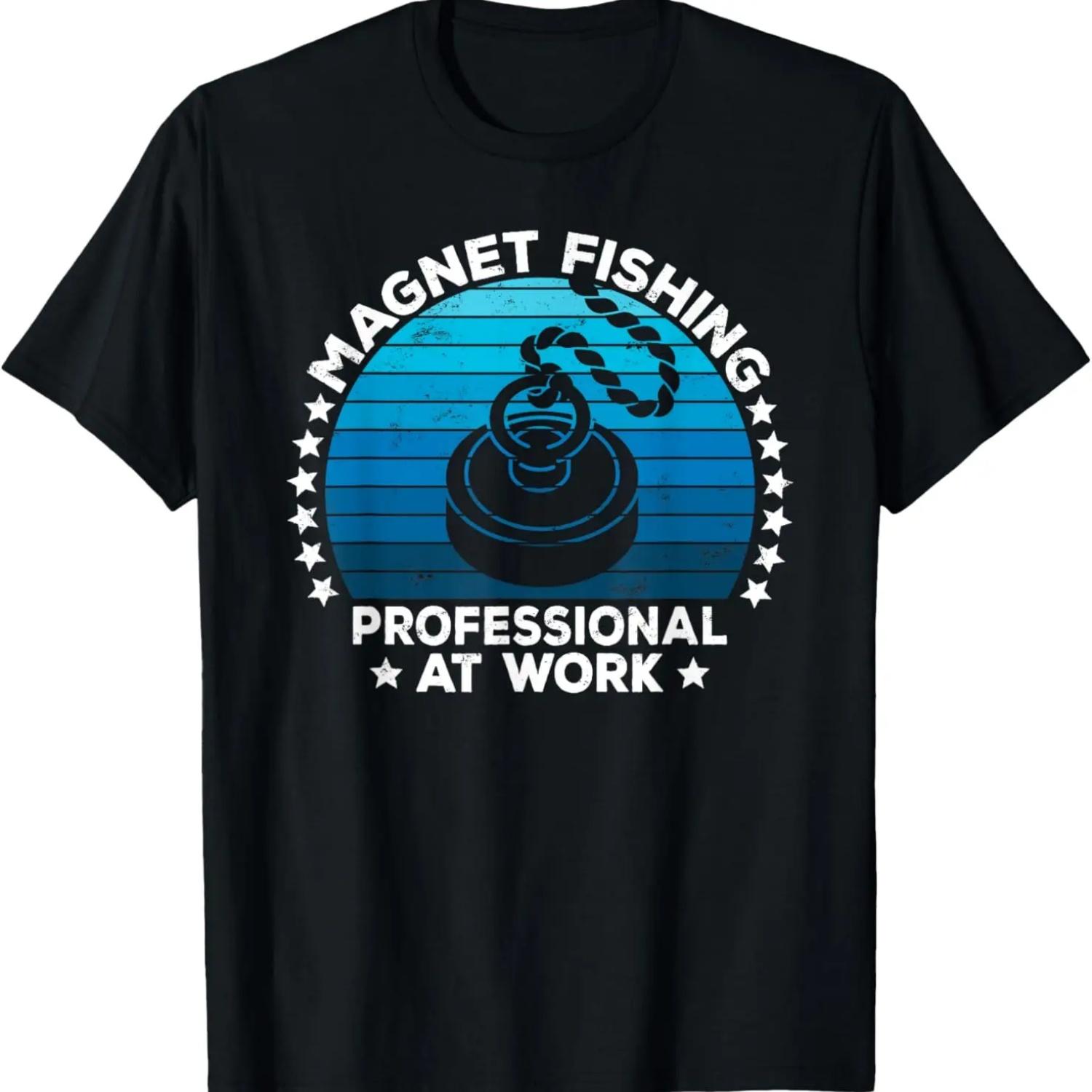Magnet Fishing Treasure Hunters Dirt Fisher Metal Detecting T-Shirt S
