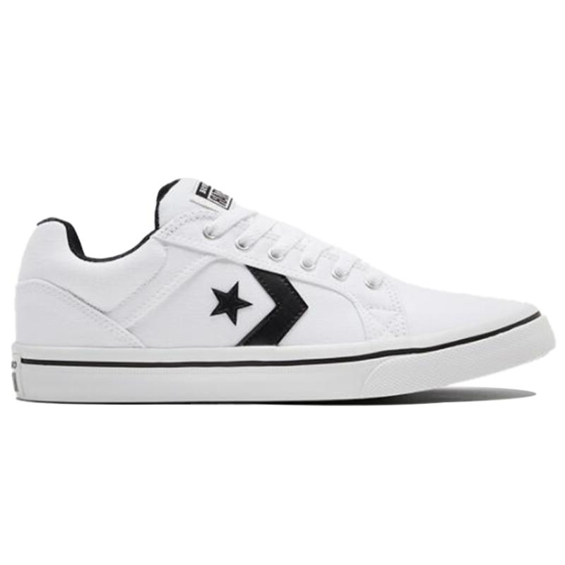 Converse El Distrito 2.0 Ox Synthetic Leather Comfortable Non-slip Wear-resistant Low-top Sneakers Unisex White and Black