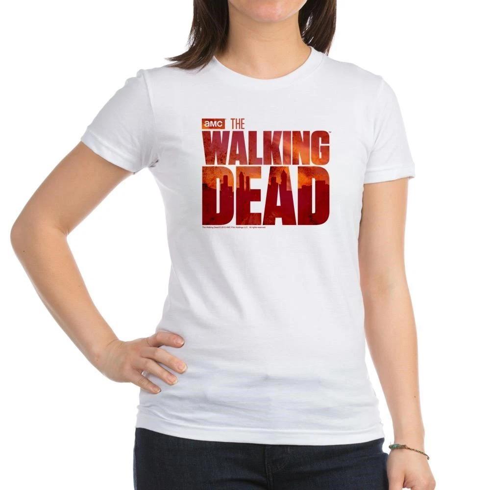 

NEW The Walking Dead Short Sleeve Logo Crew Neck 100% Cotton T-shirt Mens Tees Top Womens M