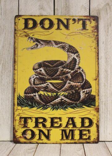 Gadsen American Flag Tin Sign Metal Poster Dont Tread on Me Gun Rights Shop XZAluminum 20x30cm（7.8x11.8inch）