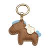 Horse Keychain Imitation Leather Cartoon Design Year of Horse Key Chain Bags Phones Cars Versatile Accessories