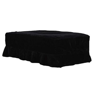 Piano Chair Piano Chair Velvet Cover, Single-Seater Cover, Decorative, Protective, Dustproof, (Black)