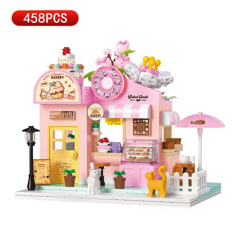 ToylinX City Street View Building Blocks Mini Store - Educational ABS Toy Set, Cultivates Children's Interests, Festival Gift