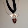 Fashion Sexy Pearl Heart Lace Necklace Pendant Velvet Chain Choker For Women Charm Party Personalized Neck Jewelry Special Gifs