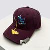 And Women Interesting Letter Print Embroidery Baseball Caps Sun Protection Bottle Opener All-Match Niche Style Peaked Hats Personalized Trendy Ins