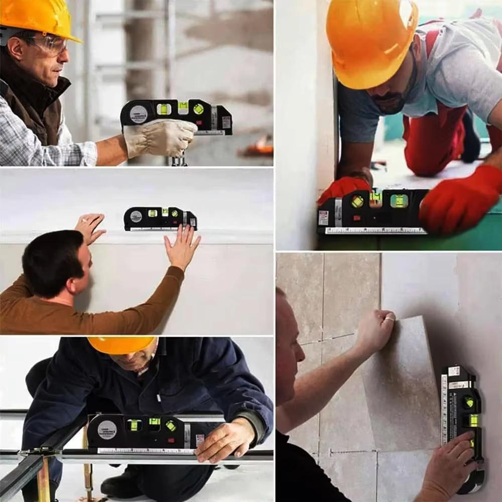 4 In 1 Infrared Laser Level Cross Line Laser Tape with 2.5m Measure Tape Multifunction Laser Level Tools