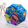 1pc Sea Life oceanicOpen/Close Umbrella-Windproof, Compact Travel Umbrella, Sturdy 8-Rib Shaft, Outdoor Accessory, 1043