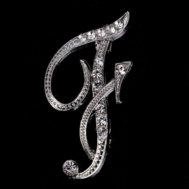 Женская роскошная английская брошь с буквами А-Я — фото 10