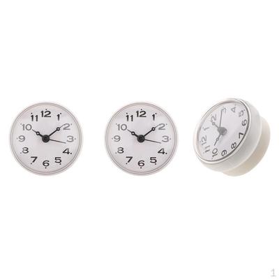 3pcs Wall Clock, Household Bathroom Waterproof Small Digital Clock Home Decor Shower with